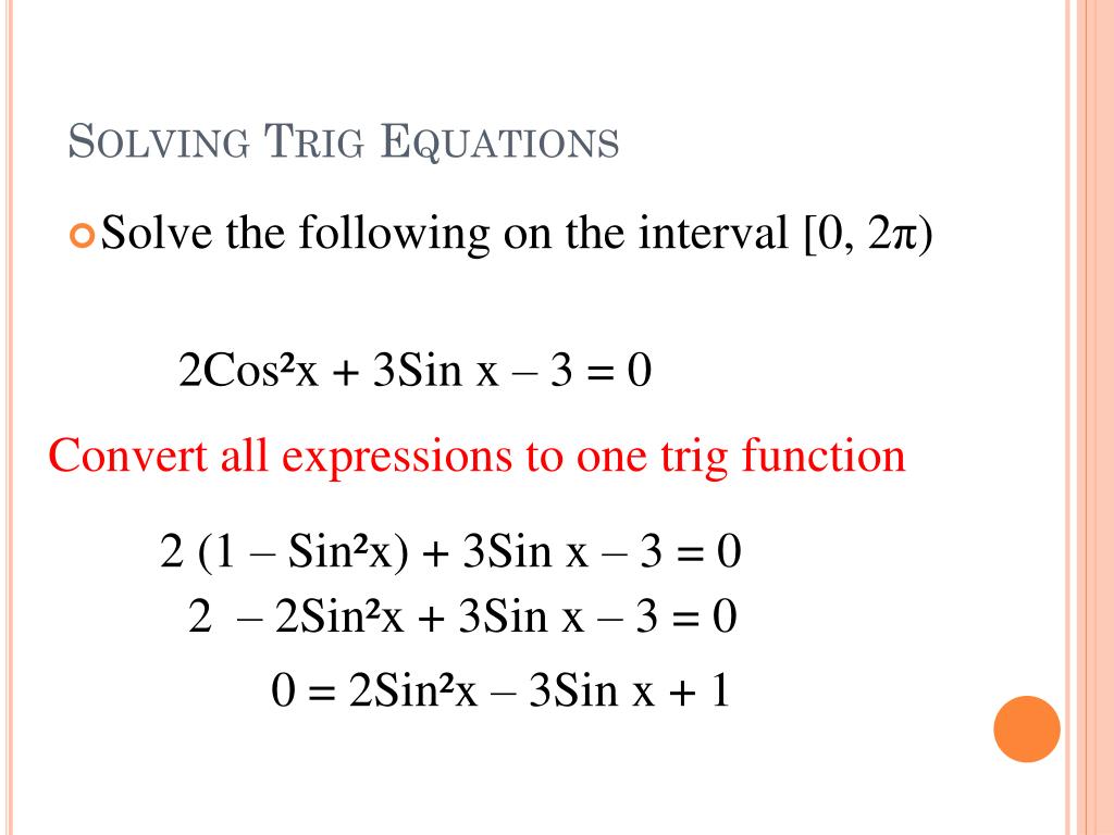 PPT - 5.3 Solving Trig equations PowerPoint Presentation, free download