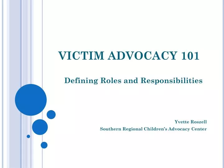 PPT VICTIM ADVOCACY 101 PowerPoint Presentation Free Download ID 
