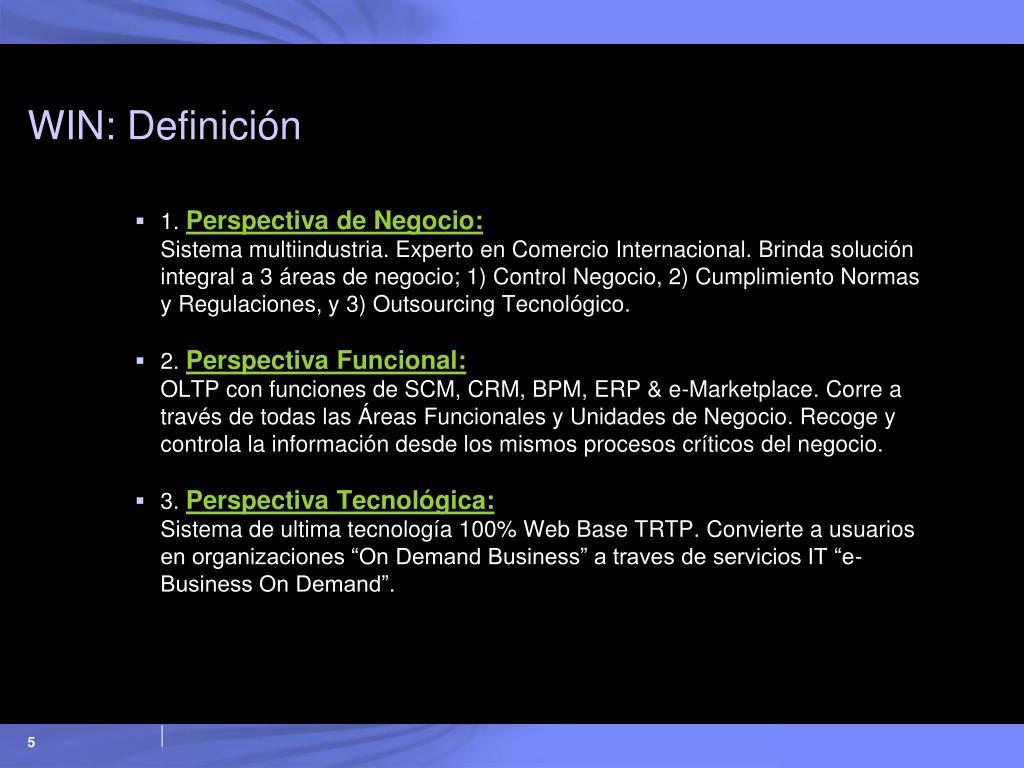 Win Significado PPT - WIN ha sido diseñado manteniendo el enfoque y las prioridades del ...