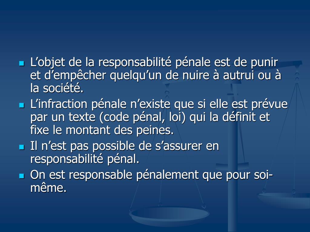 PPT - La responsabilité pénale des éducateurs sportifs PowerPoint