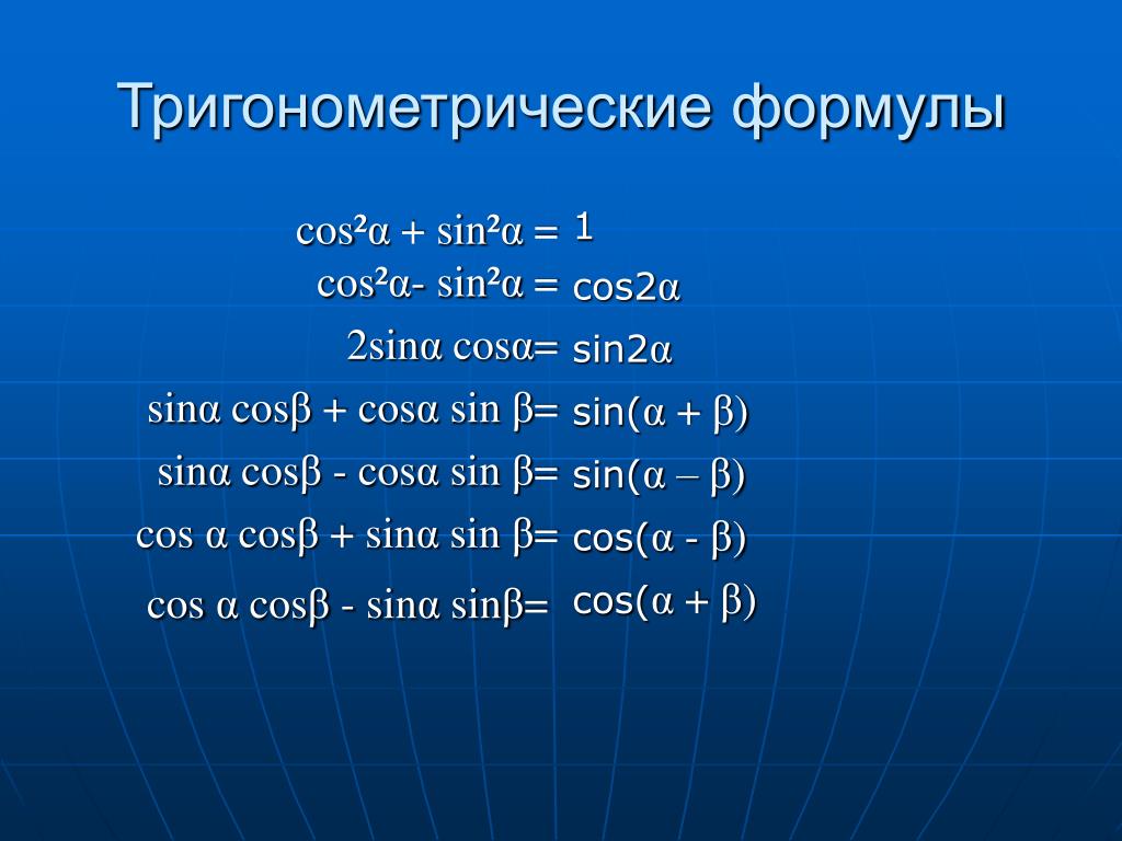 Sin c формула. Тригонометрические тождества cos2x. Cos формулы тригонометрии. Тригонометрические формулы син. Cos формула.
