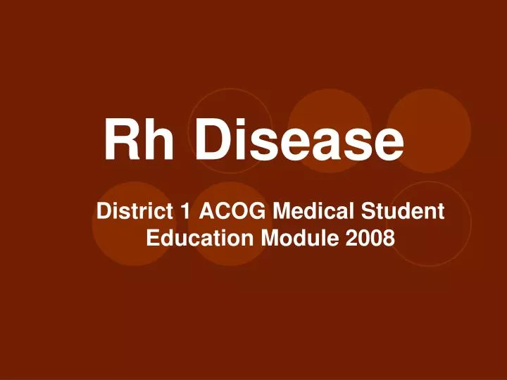rh disease n.