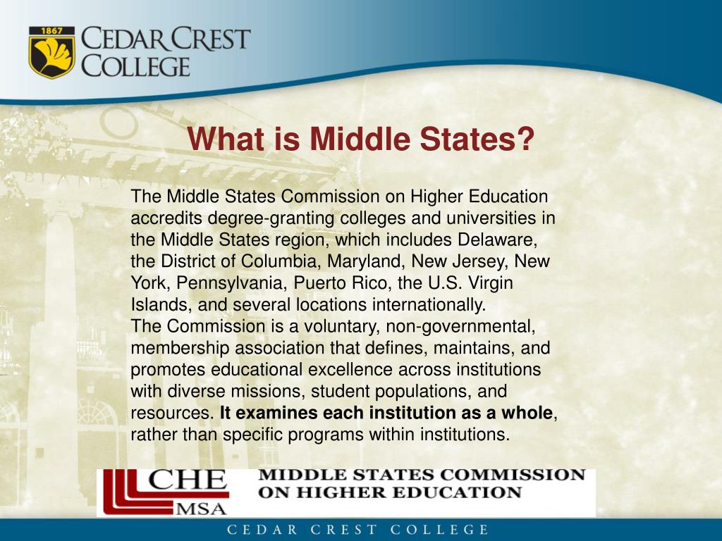 PPT - Our Reaccreditation through Middle States Commission on Higher