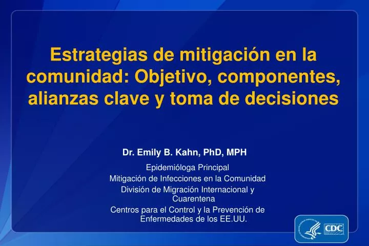 PPT - Dr. Emily B. Kahn, PhD, MPH PowerPoint Presentation, Free ...