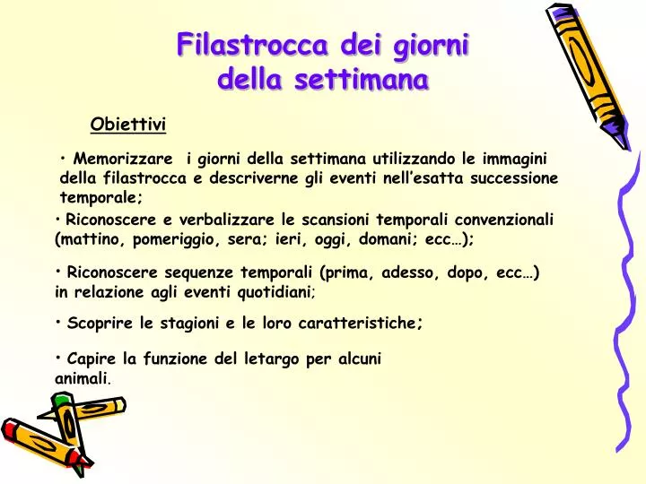 Ppt Filastrocca Dei Giorni Della Settimana Powerpoint Presentation Free Download Id
