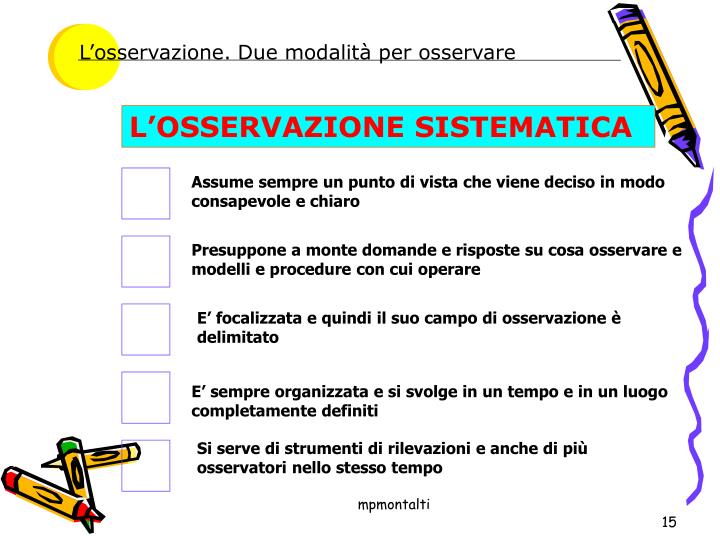Esempio Osservazione Di Un Bambino Scuola Infanzia PPT - L’Osservazione a Scuola PowerPoint Presentation - ID:2980947