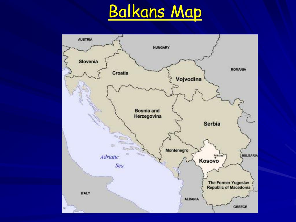 Балканы какие страны туда входят карта