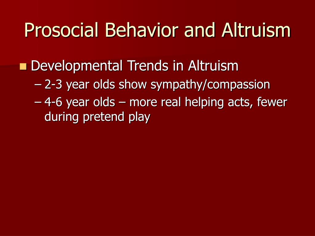 Prosocial Behavior Behavior And Altruism