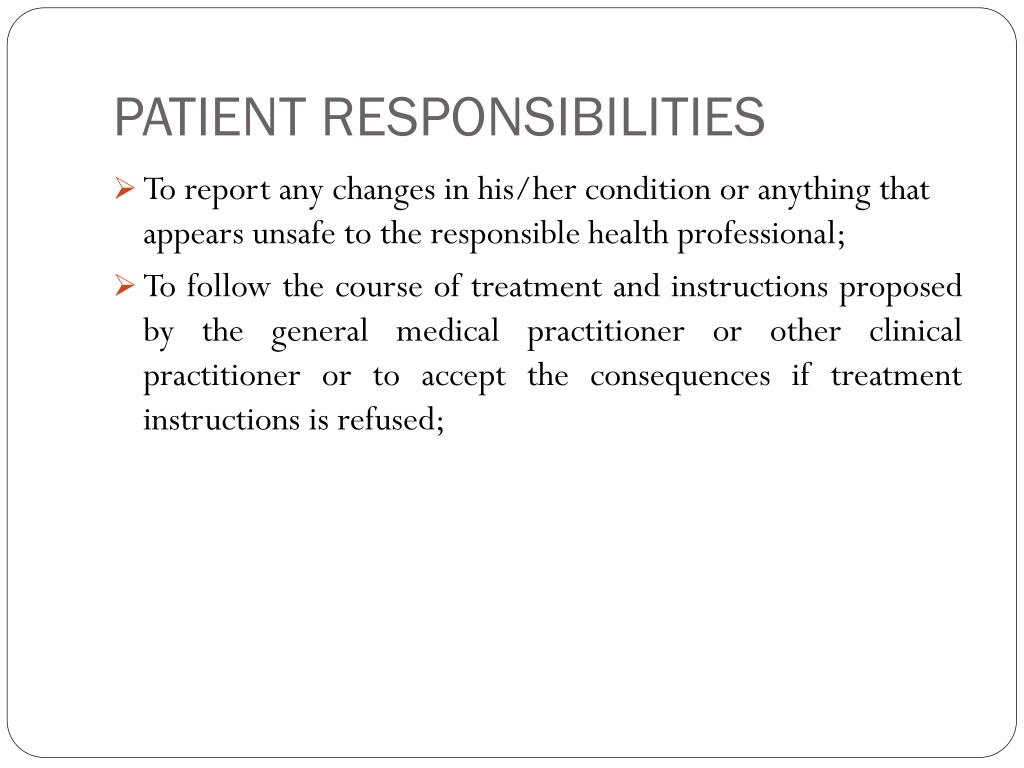 PPT - Patients’ Rights And Responsibilities PowerPoint Presentation ...