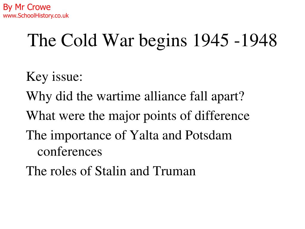 PPT - The Cold War begins 1945 -1948 PowerPoint Presentation, free ...