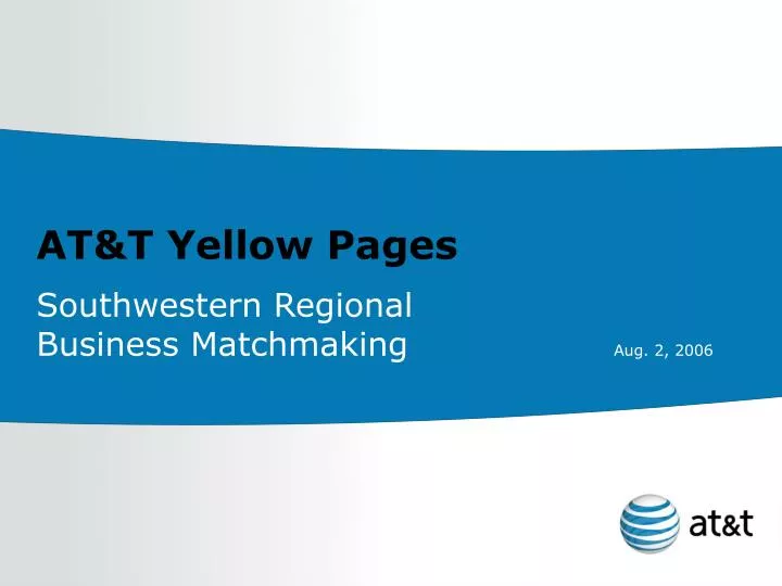 PPT AT&T Yellow Pages PowerPoint Presentation, free download ID2982363