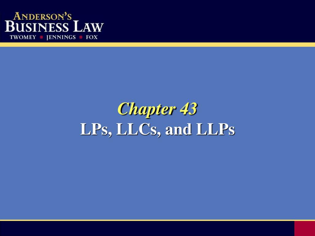 Ppt Chapter 43 Lps Llcs And Llps Powerpoint Presentation Free Download Id
