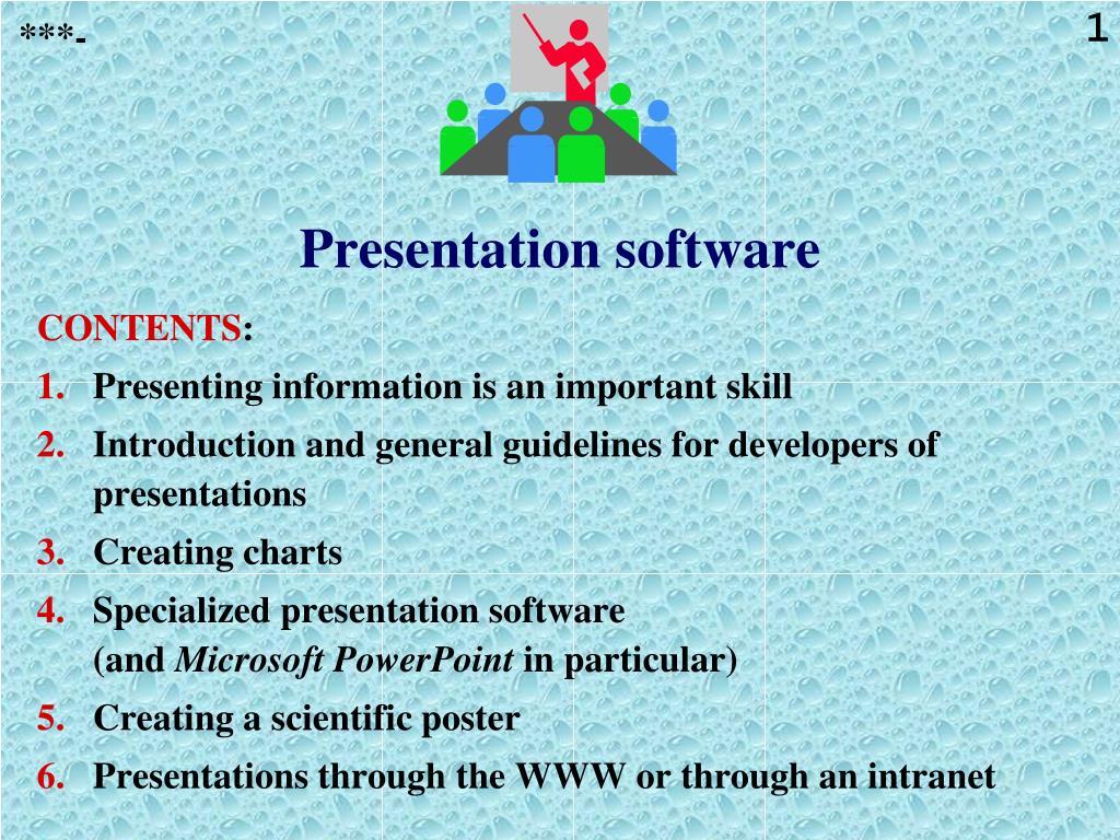 give a presentation on software