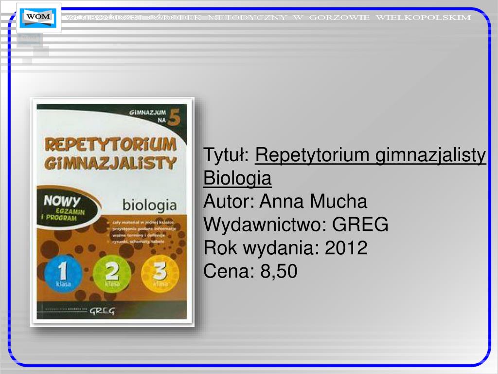PPT - Biologia - gimnazjum PowerPoint Presentation, free download - ID