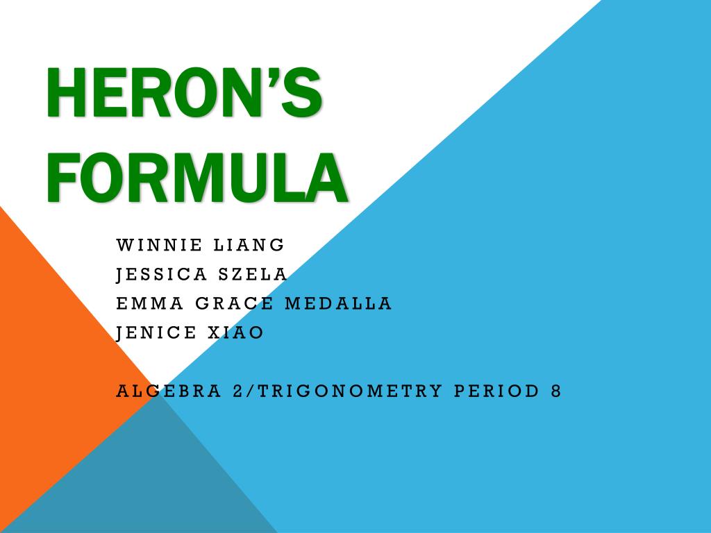 ppt presentation on heron's formula