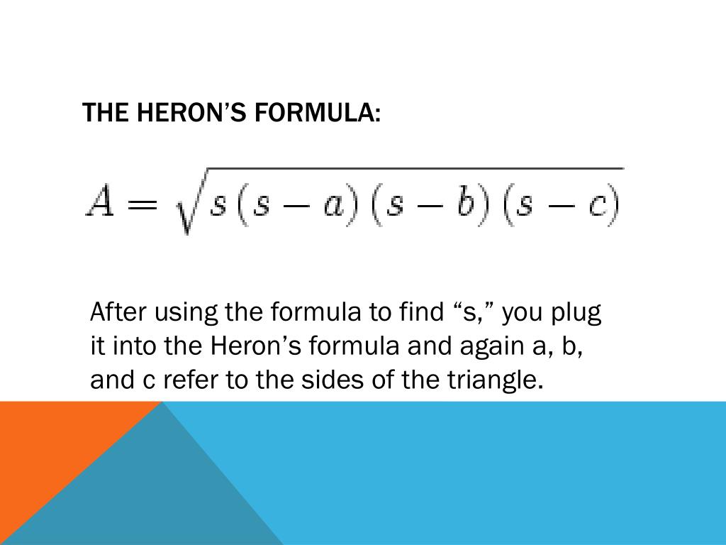 ppt presentation on heron's formula