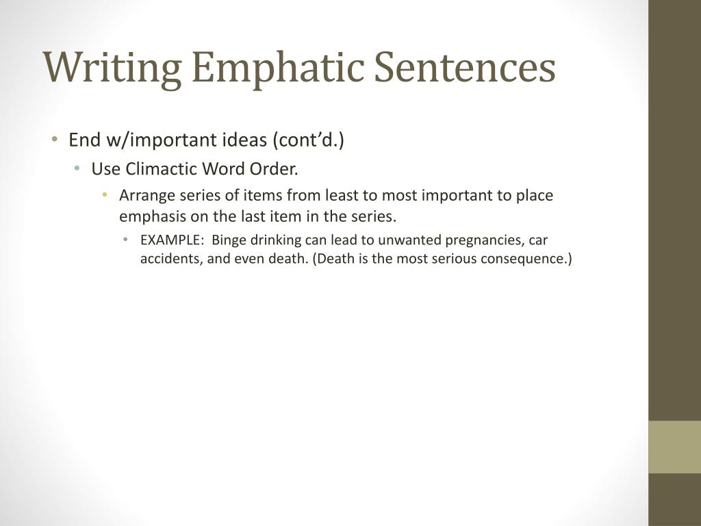 Emphatic Sentences Worksheets