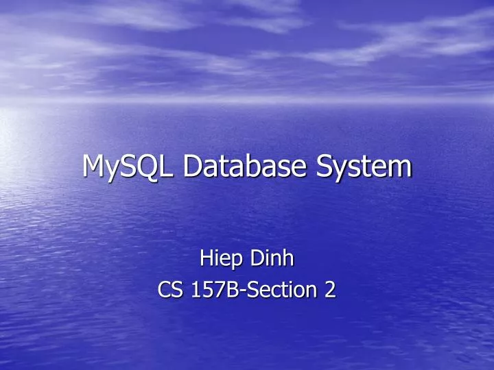 PPT - MySQL Database System PowerPoint Presentation, free download - ID ...