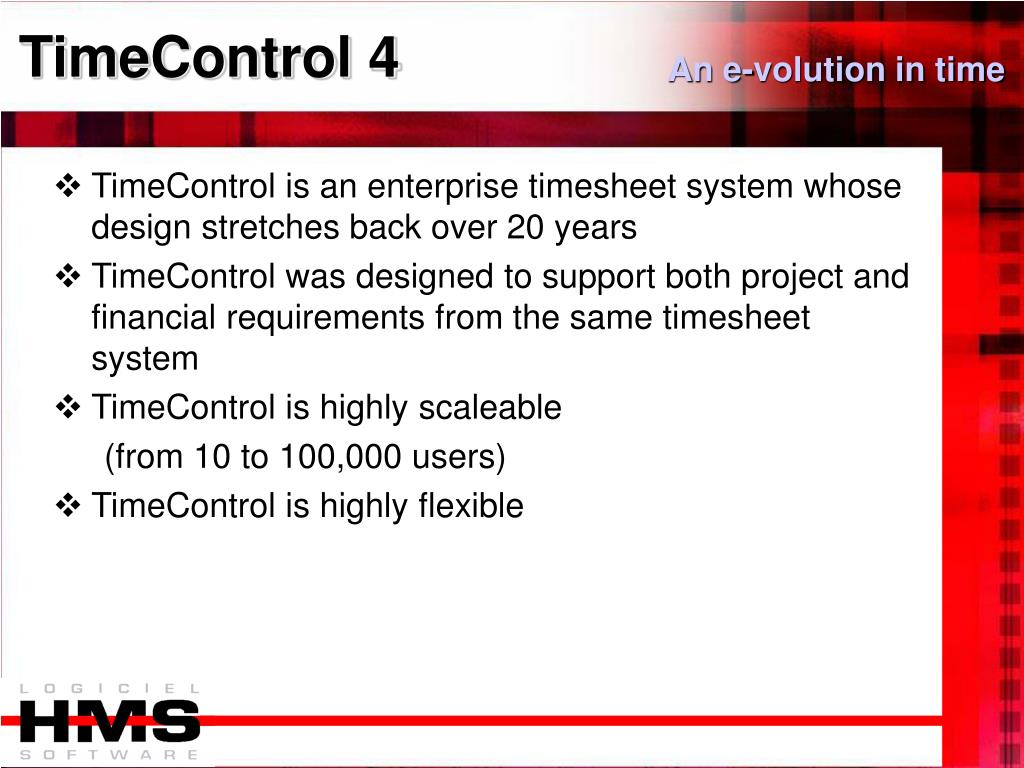 TimeControl, Web timesheets for Finance and Project Management