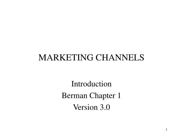 marketing channels n.