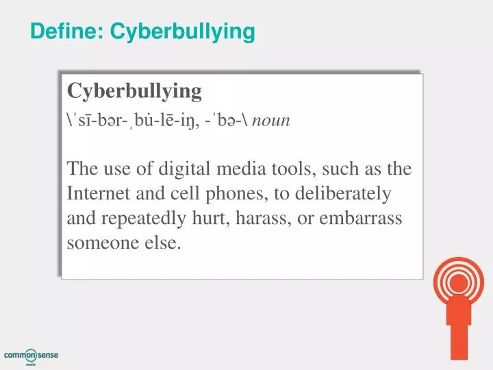 PPT Define Cyberbullying PowerPoint Presentation, free download ID2986658