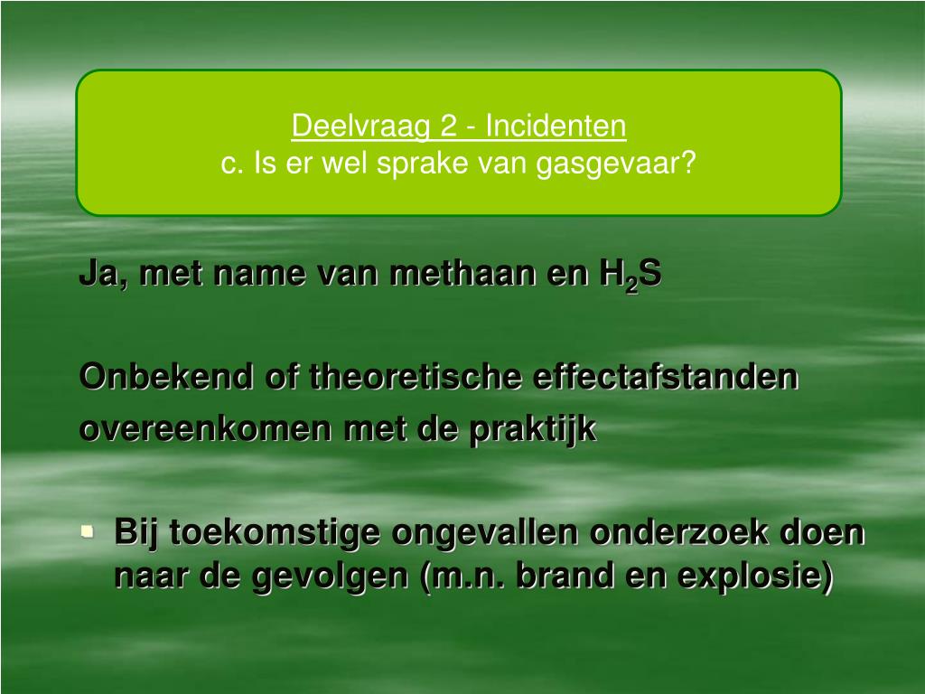 PPT - Gasgevaren van biogasinstallaties Wat niet weet, soms wel deert