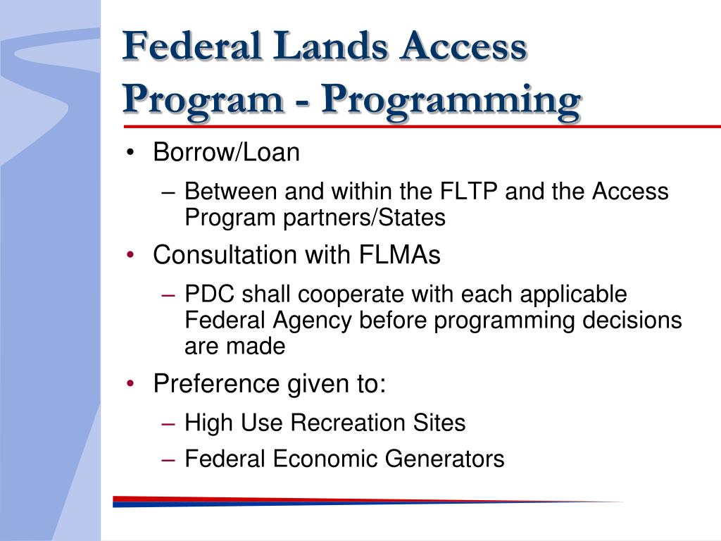 PPT - Enhancing Transportation Access on Federal Lands: A Comprehensive ...