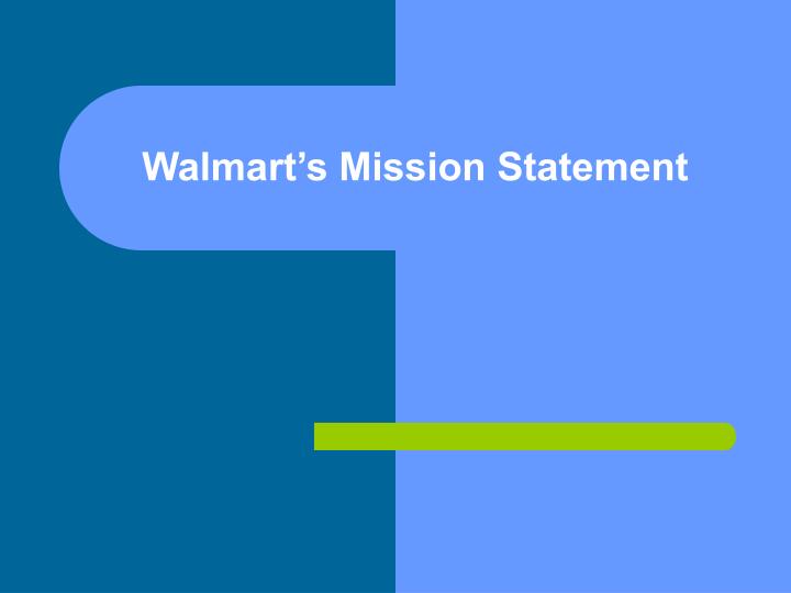 Walmart Mission Statement And Core Values