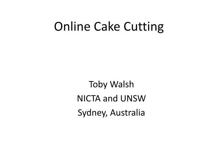 toby walsh nicta and unsw sydney australia n.