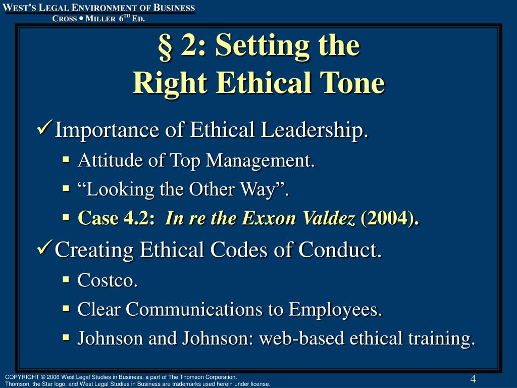 Often The Ethical Tone Of A Business Is Set By: PPT - Chapter 4 Ethics and Business Decision Making PowerPoint