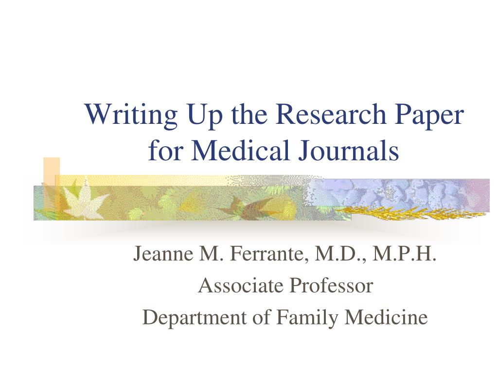 Medical research paper