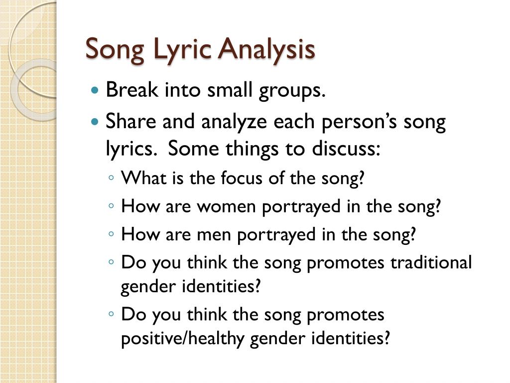 song analysis essay free