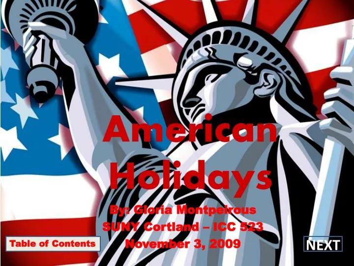 Ppt American Holidays Powerpoint Presentation Id2988724