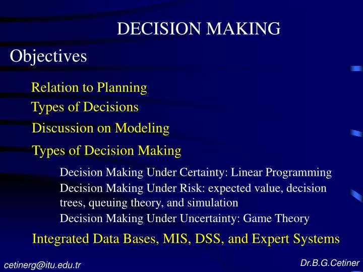 role of linear programming in managerial decision making role of linear programming in managerial decision making