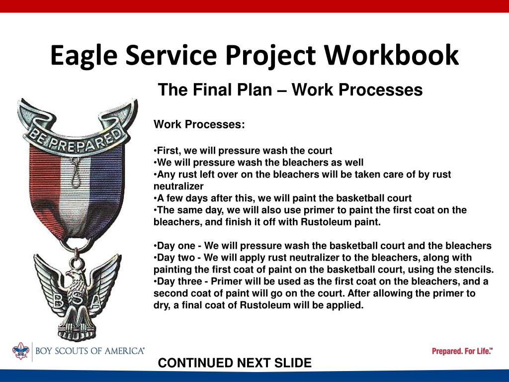 PPT Eagle Service Project Workbook PowerPoint Presentation, free download ID2989204