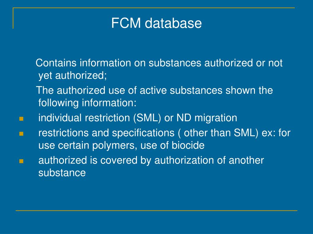 PPT - Workshop on European Food Contact Legislation - Aspects of ...