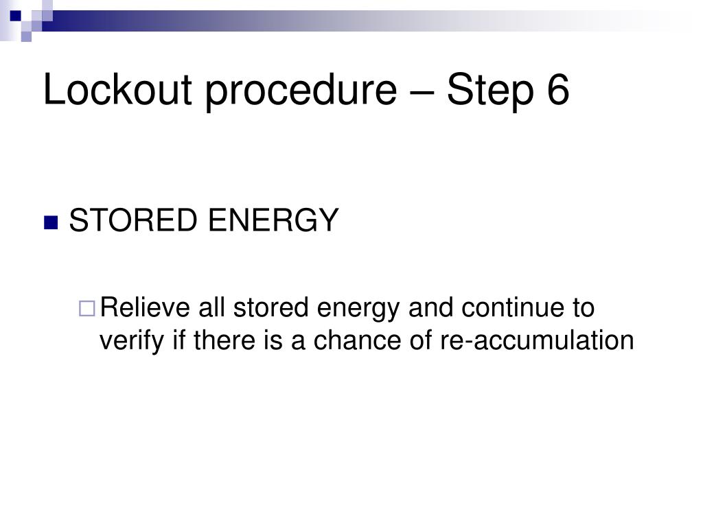 PPT - Energy Control Procedures Lockout/Tagout 29 CFR 1910.147 ...