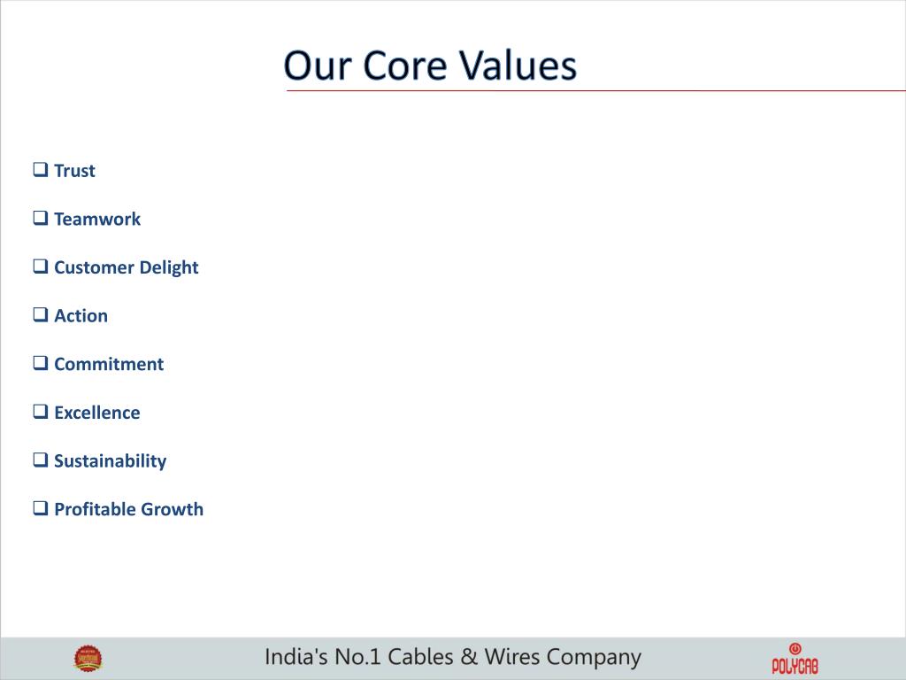 PPT - Polycab proudly welcomes all members of Our family of ...