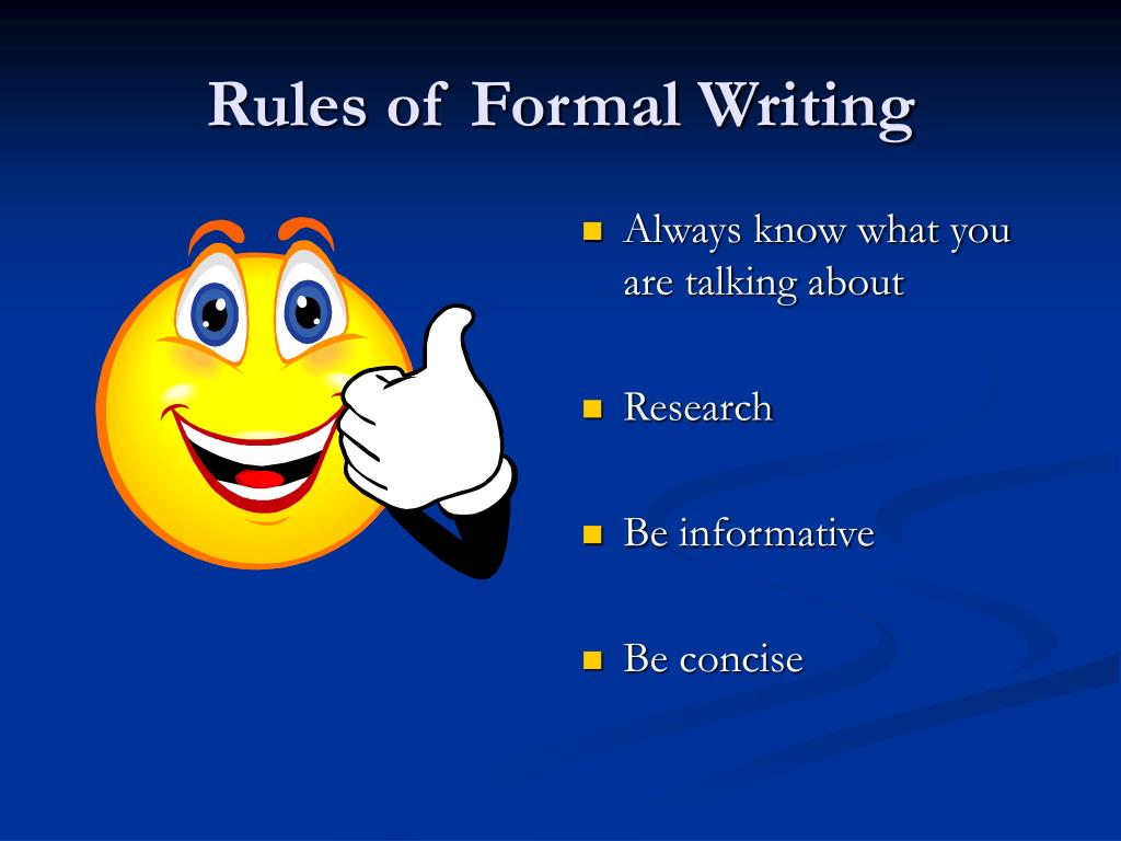 rules of writing essay ppt