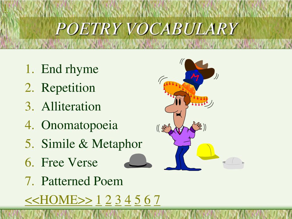 Ppt Poetry Vocabulary Powerpoint