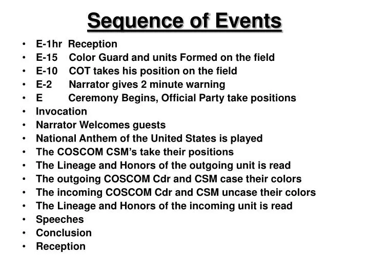 PPT Sequence of Events PowerPoint Presentation, free download ID