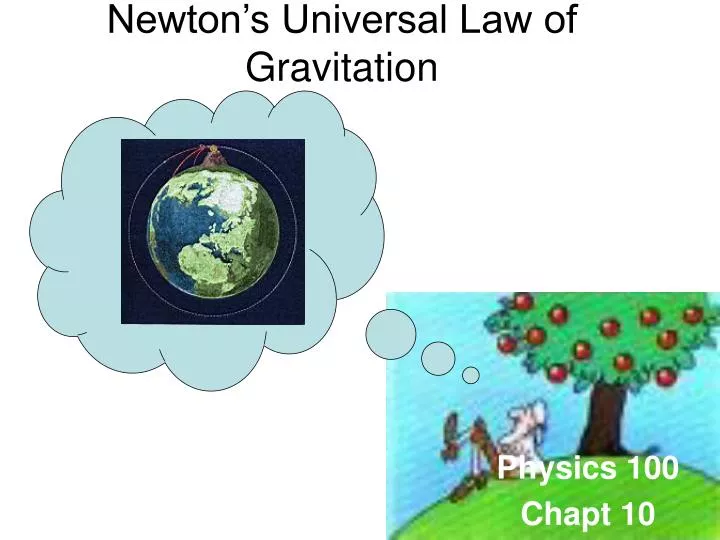PPT Newton’s Universal Law Of Gravitation PowerPoint Presentation 