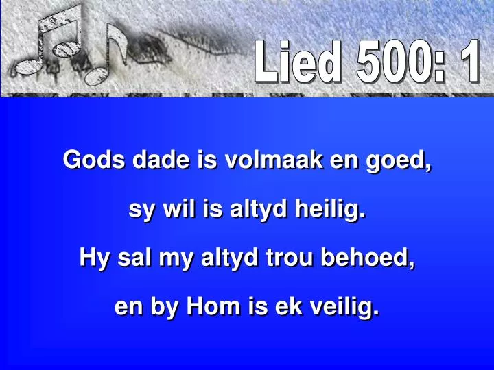 PPT - Lied 500: 1 PowerPoint Presentation, free download - ID:2992583