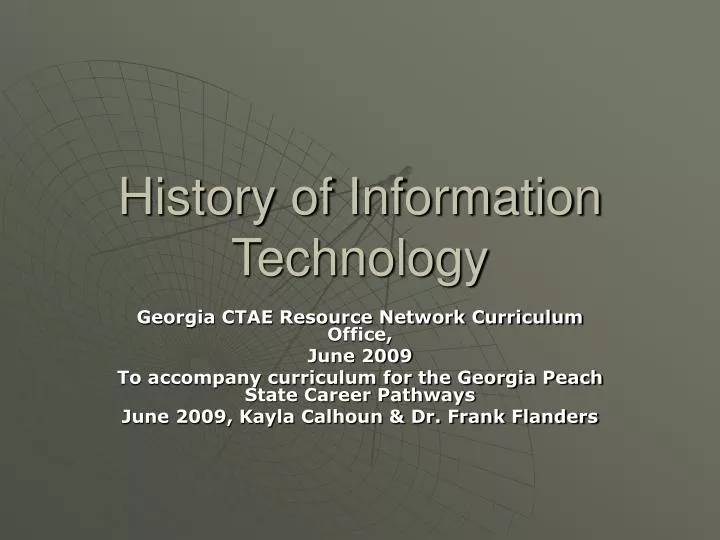 PPT History of Information Technology PowerPoint
