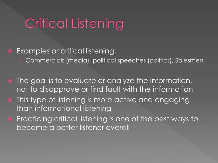 critical listening critical listening