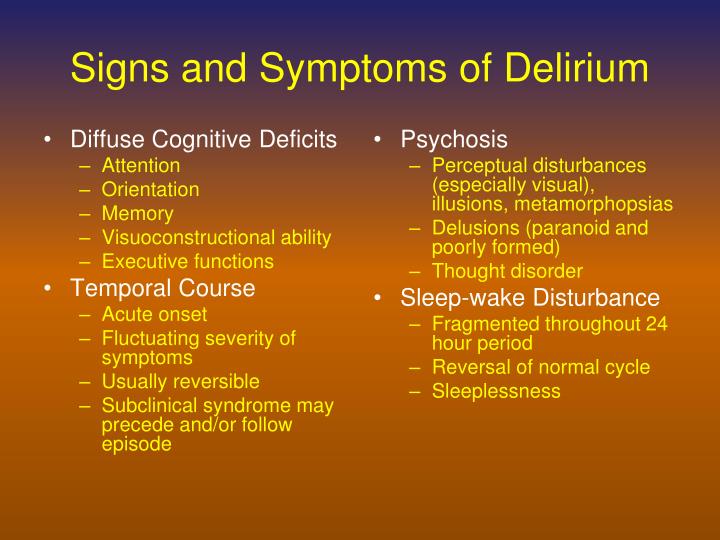 PPT Delirium Assessment and Management PowerPoint