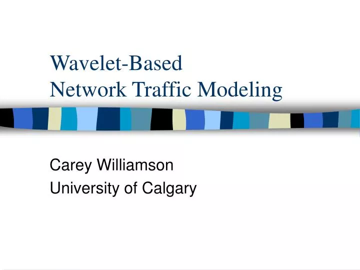wavelet based network traffic modeling n.