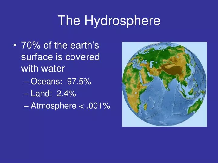 the hydrosphere n.