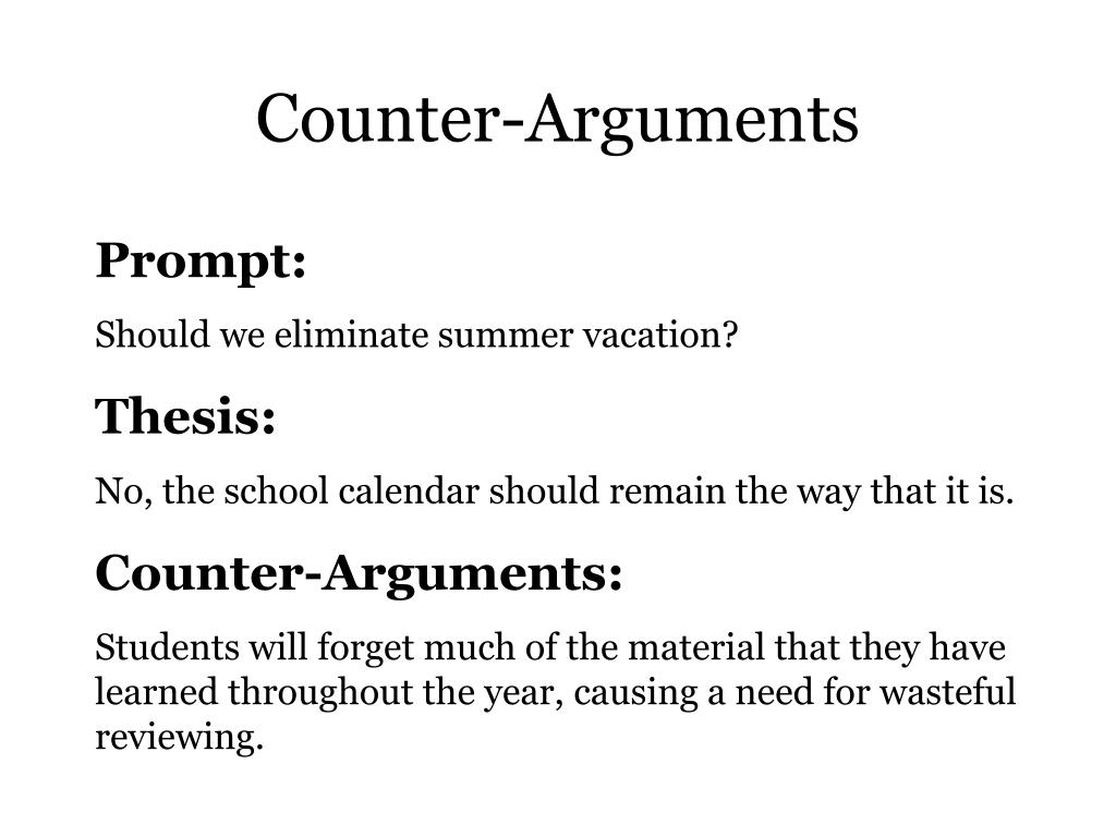 counter argument presentation
