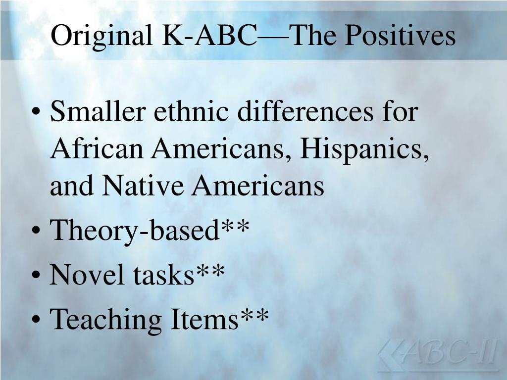 PPT - The Revisions of the Kaufman Assessment Battery for Children ...